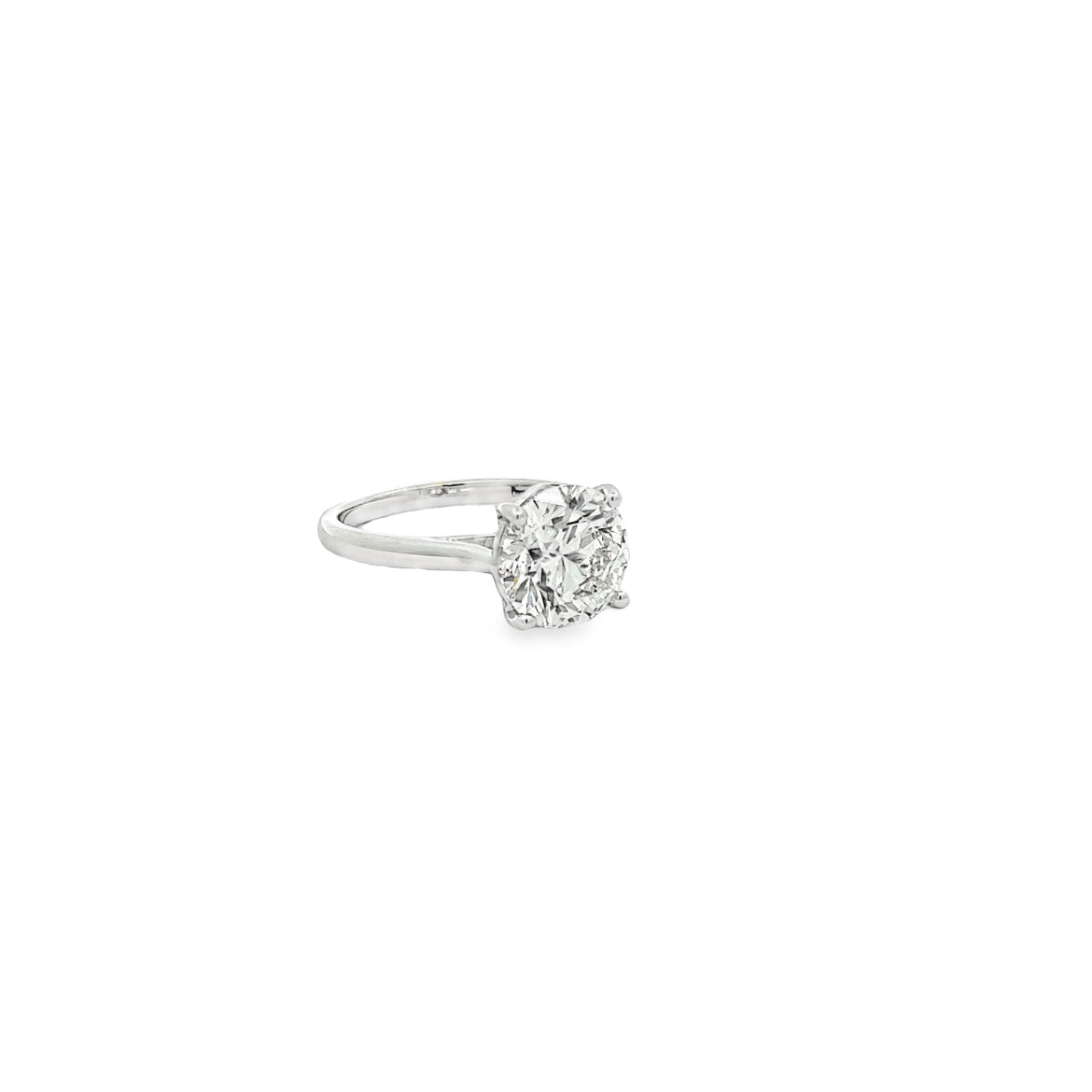 The Davenport 18K White Gold Round Solitaire Engagement Ring