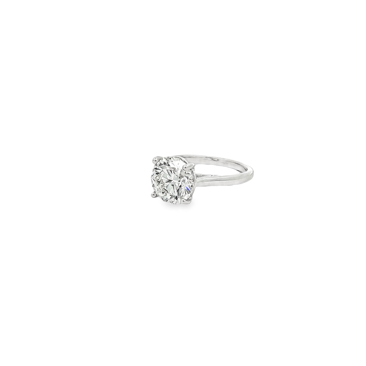 The Davenport 18K White Gold Round Solitaire Engagement Ring