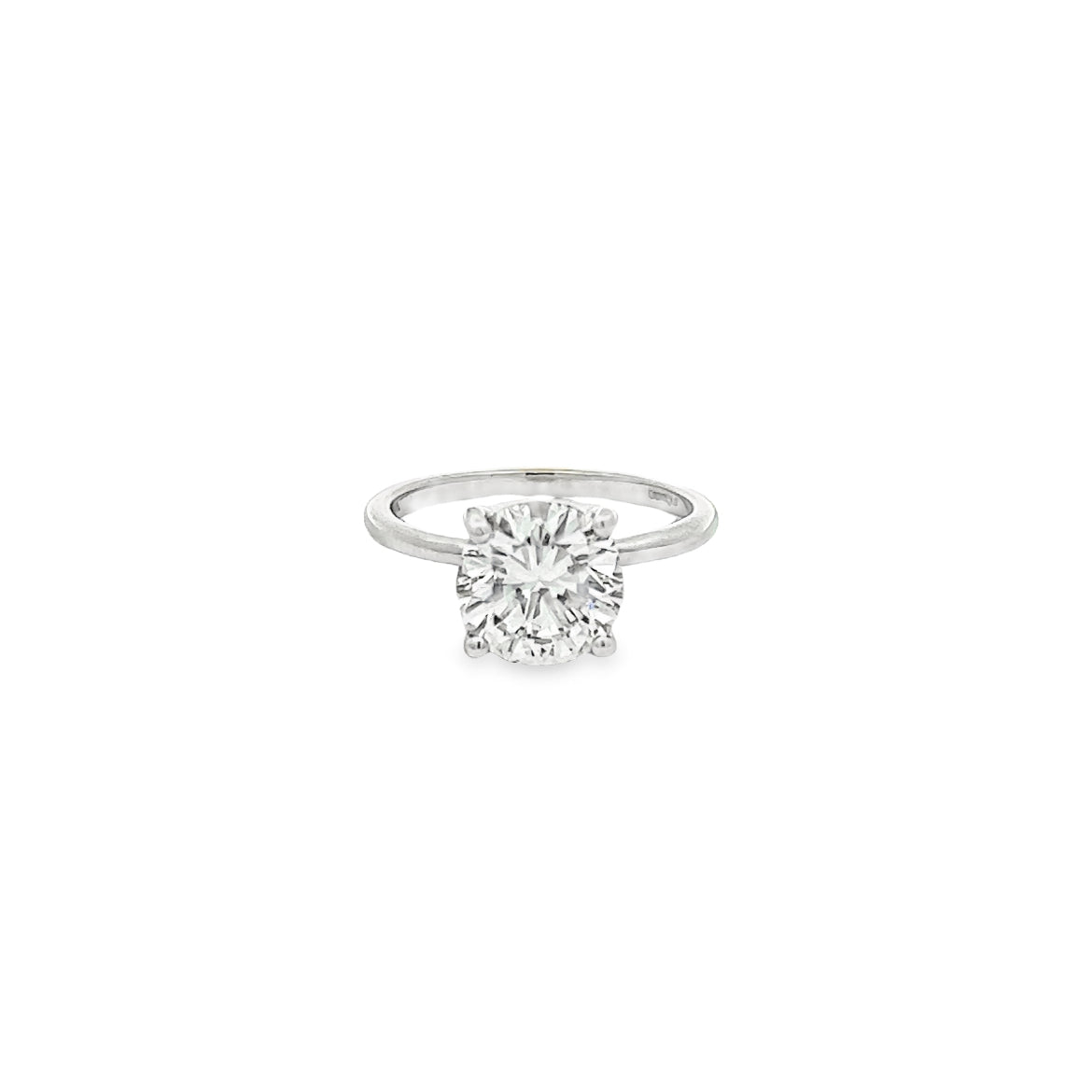 The 1974 18K White Gold Round Engagement Ring