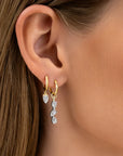 Phillips House 18k Yellow Gold One Of One Diamond Drop Earrings
