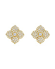 Penny Preville 18k Yellow Gold Enchanted Garden Diamond Flower Stud Earrings