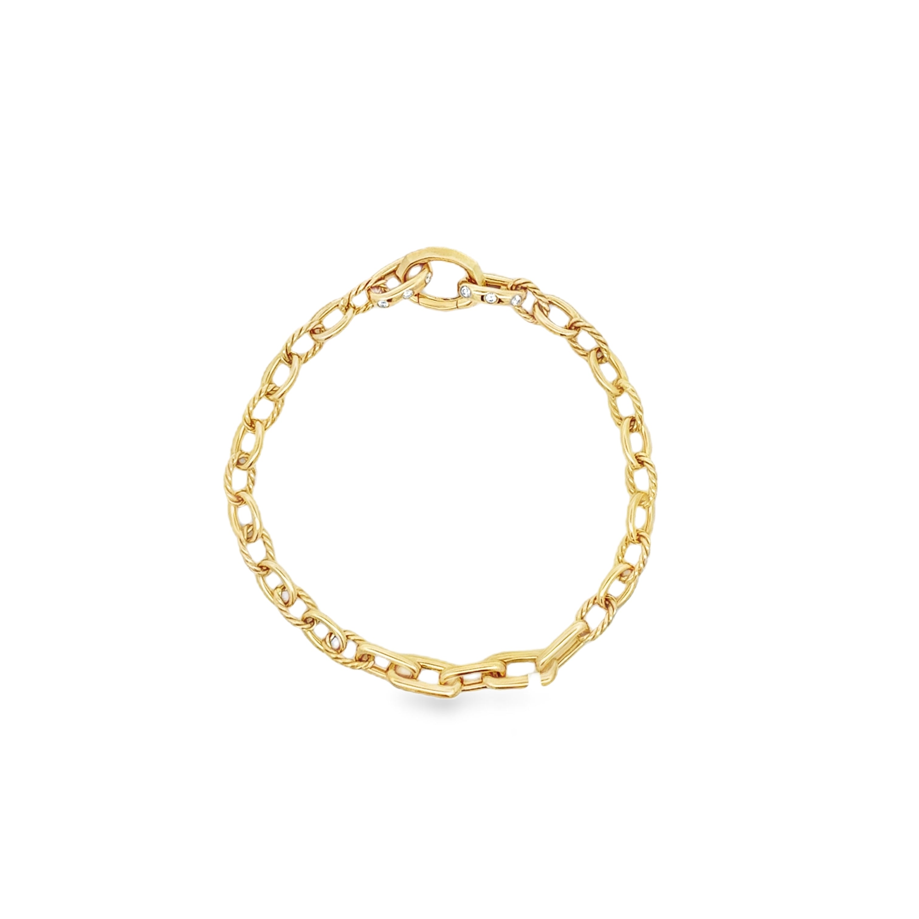 ESTATE 14K YELLOW GOLD LINK BRACELET