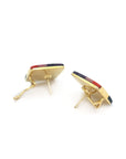 Estate 14k Yellow Gold Asch Grossbardt Mutli-Colored Stone Earrings
