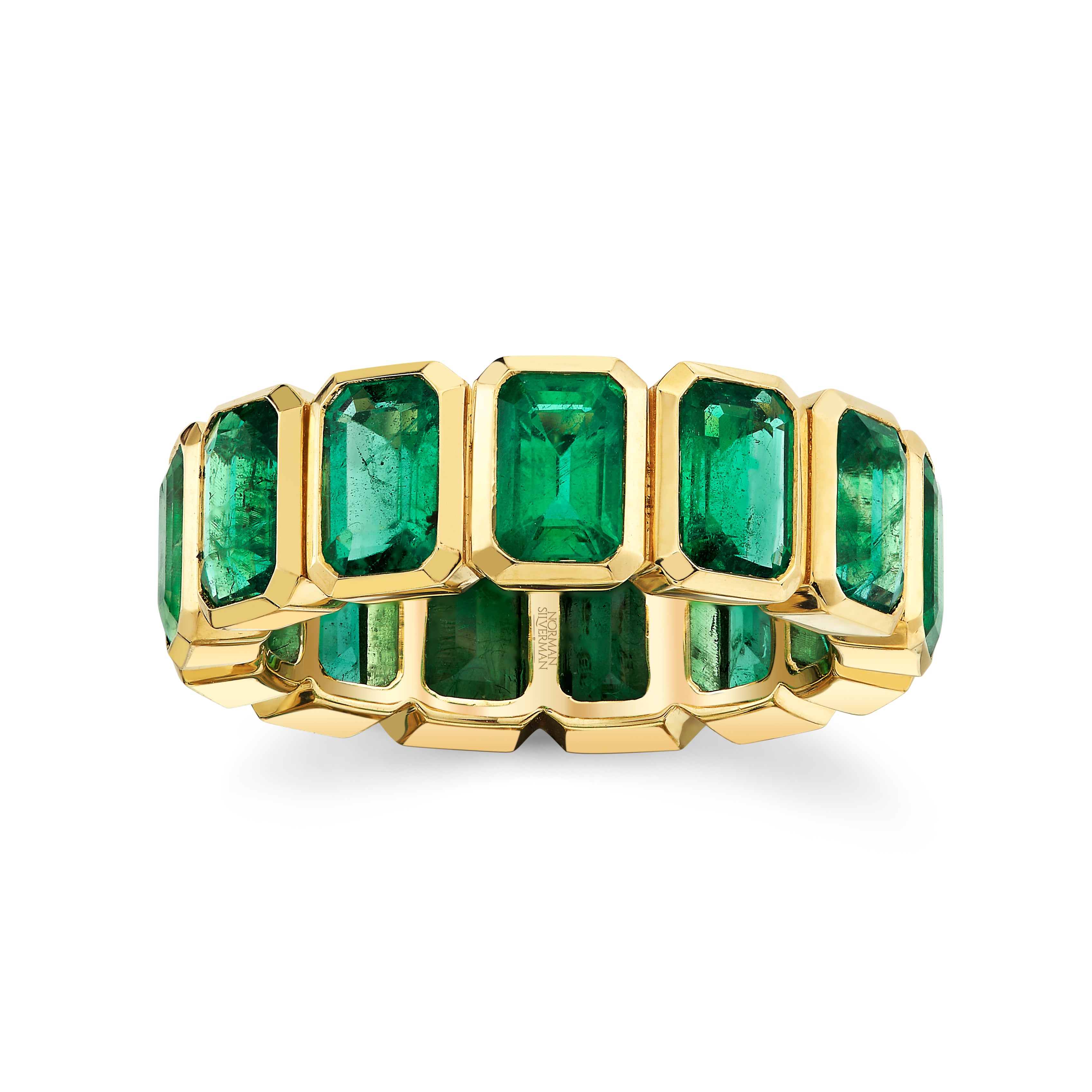 Norman Silverman 18k Yellow Gold Emerald Ring