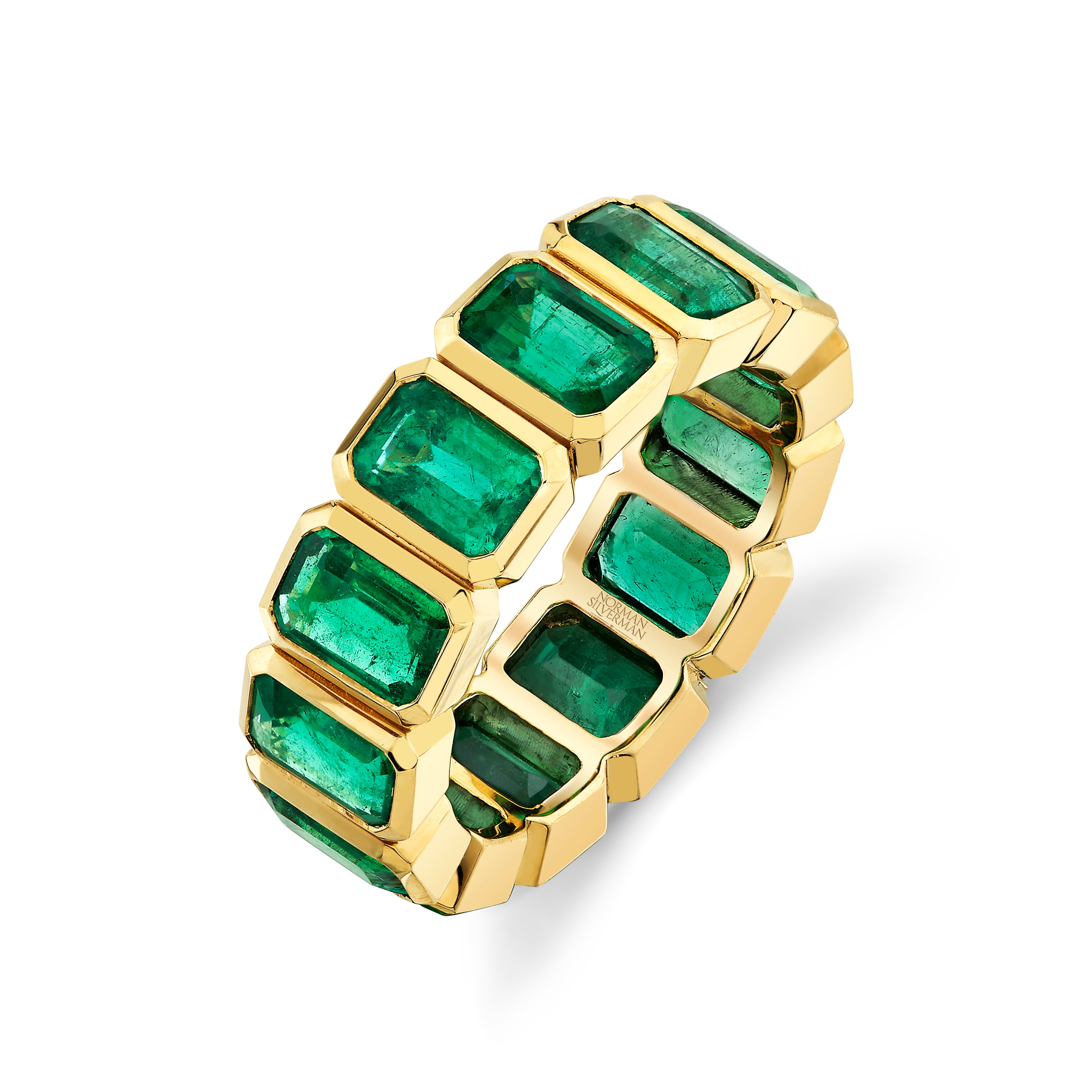 Norman Silverman 18k Yellow Gold Emerald Ring