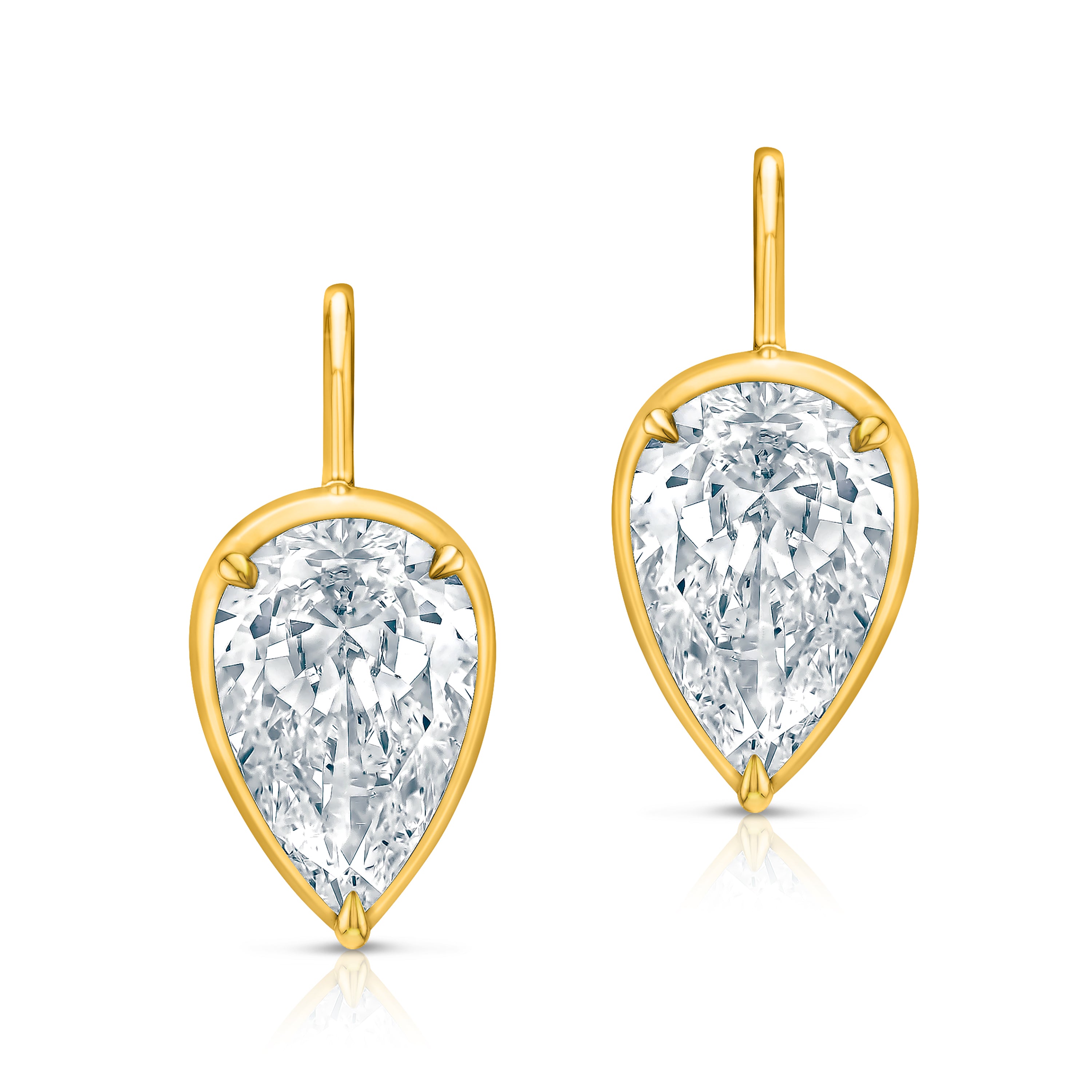 Norman Silverman 18k Yellow Gold Diamond Earrings