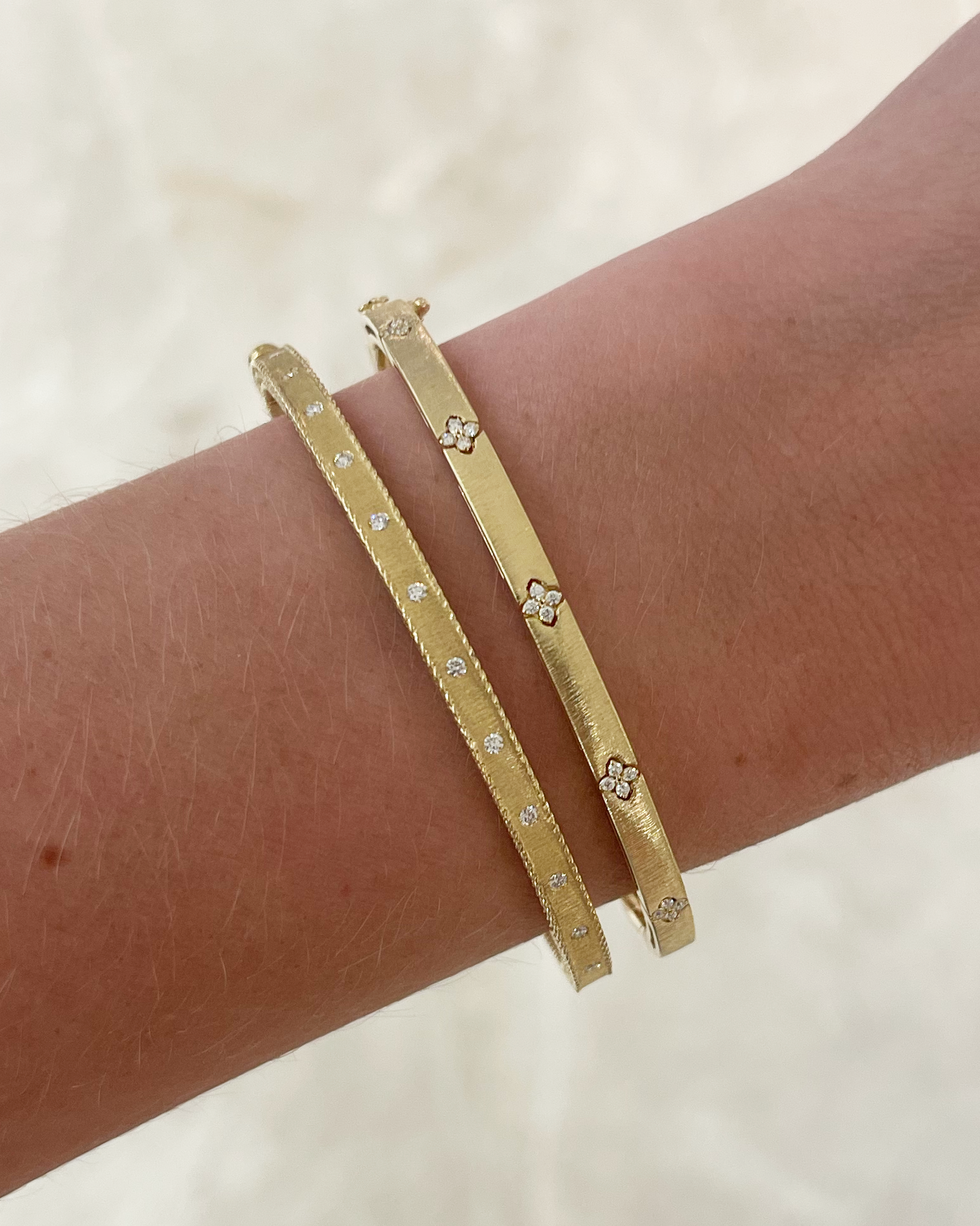 Roberto Coin 18k Yellow Gold Princess Diamond Bracelet