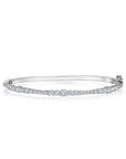 Penny Preville 18k White Gold Wave Diamond Bangle