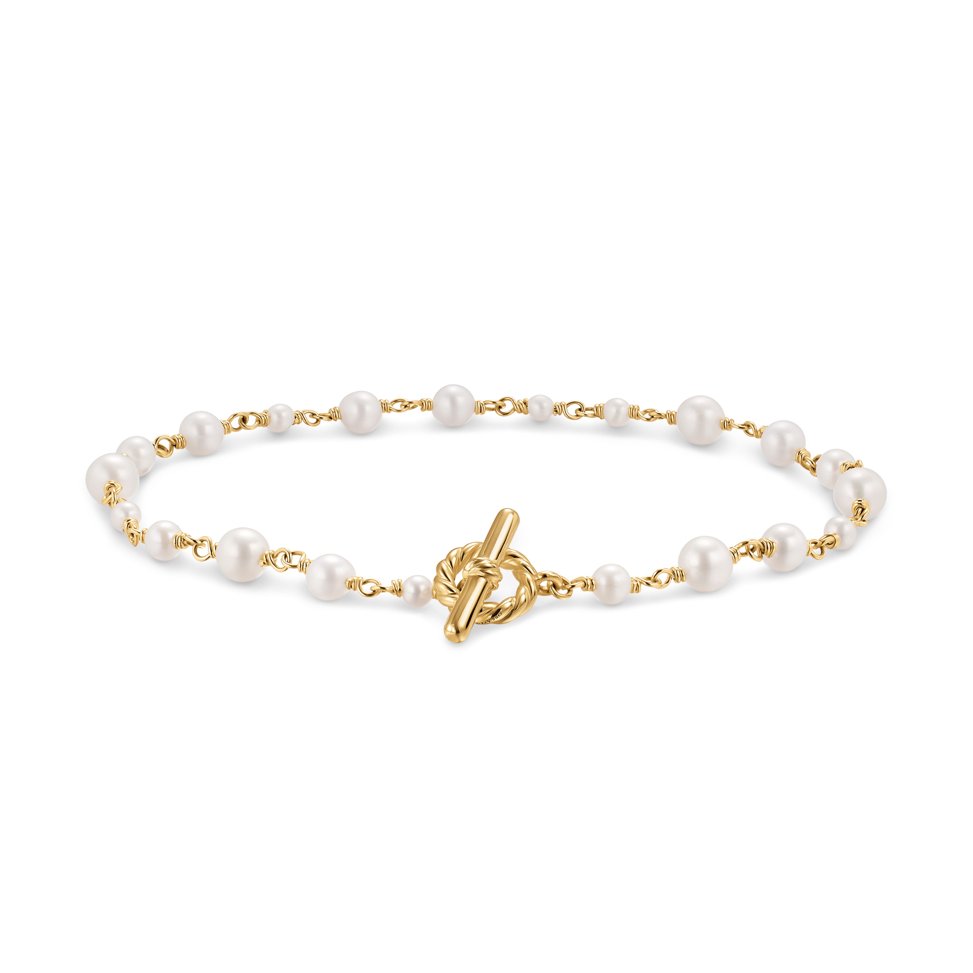 David Yurman Pearl Classics Toggle Chain Bracelet In 18k Yellow Gold, 4.5mm