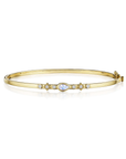 Penny Preville 18k Yellow Gold Moondance Diamond & Moonstone Bangle