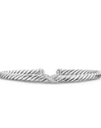 David Yurman Cable Flex X Station Bracelet In Sterling Silver With Diamonds, 4mm