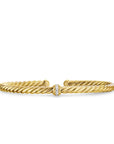 David Yurman Cablespira Flex Station Bracelet In 18k Yellow Gold With Diamonds, 4mm