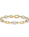 David Yurman Madison Pave Bead Chain Bracelet In 18k Yellow Gold With Diamonds, 6mm