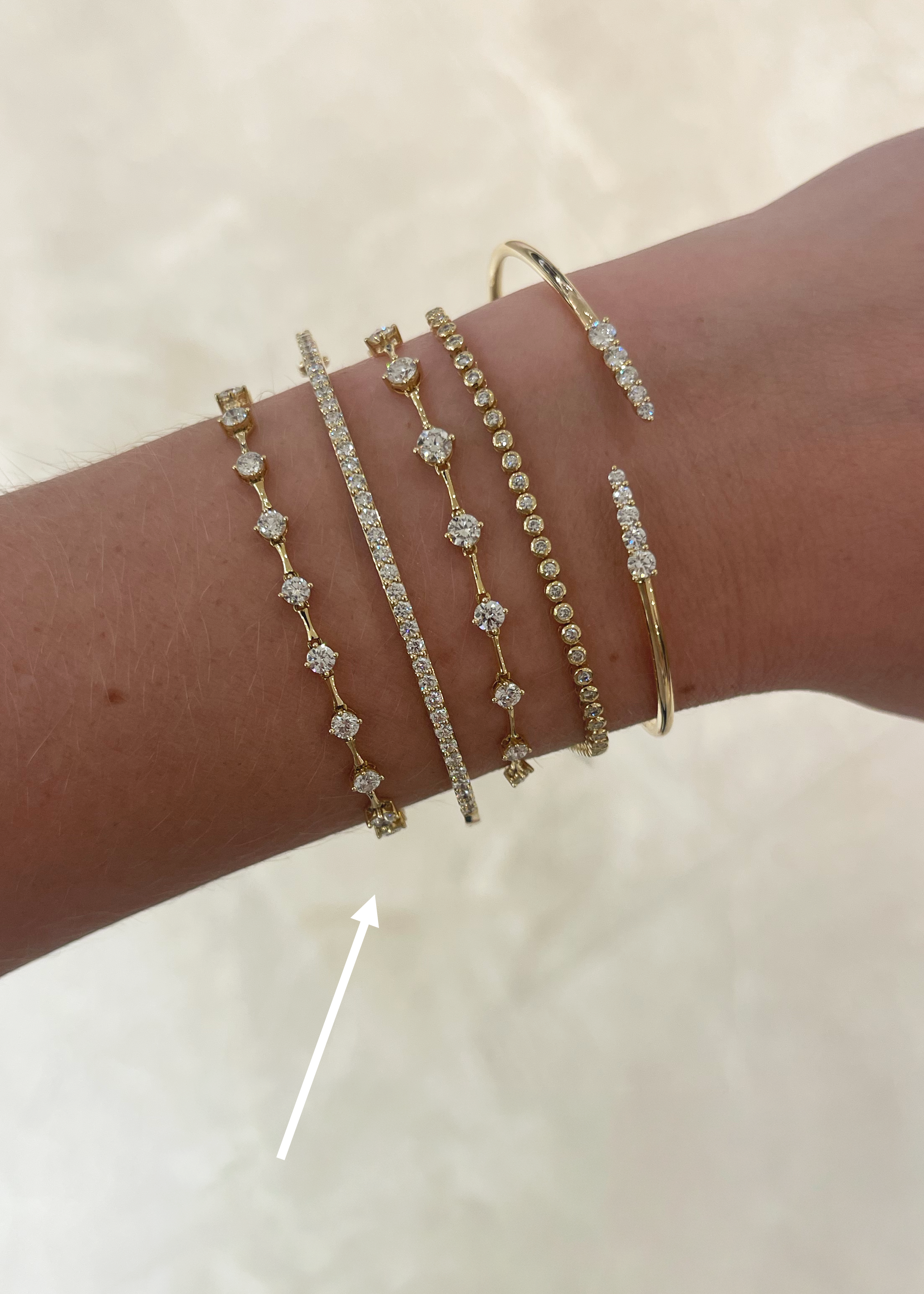 Round Diamond Station Bracelet, 2.05ctw