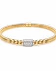 18k Yellow & White Gold Diamond Bangle
