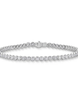 Bezel Set Round Diamond Tennis Bracelet, 1.49ctw