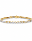 Memoire 18k Yellow Gold Small Bezel Diamond Bracelet