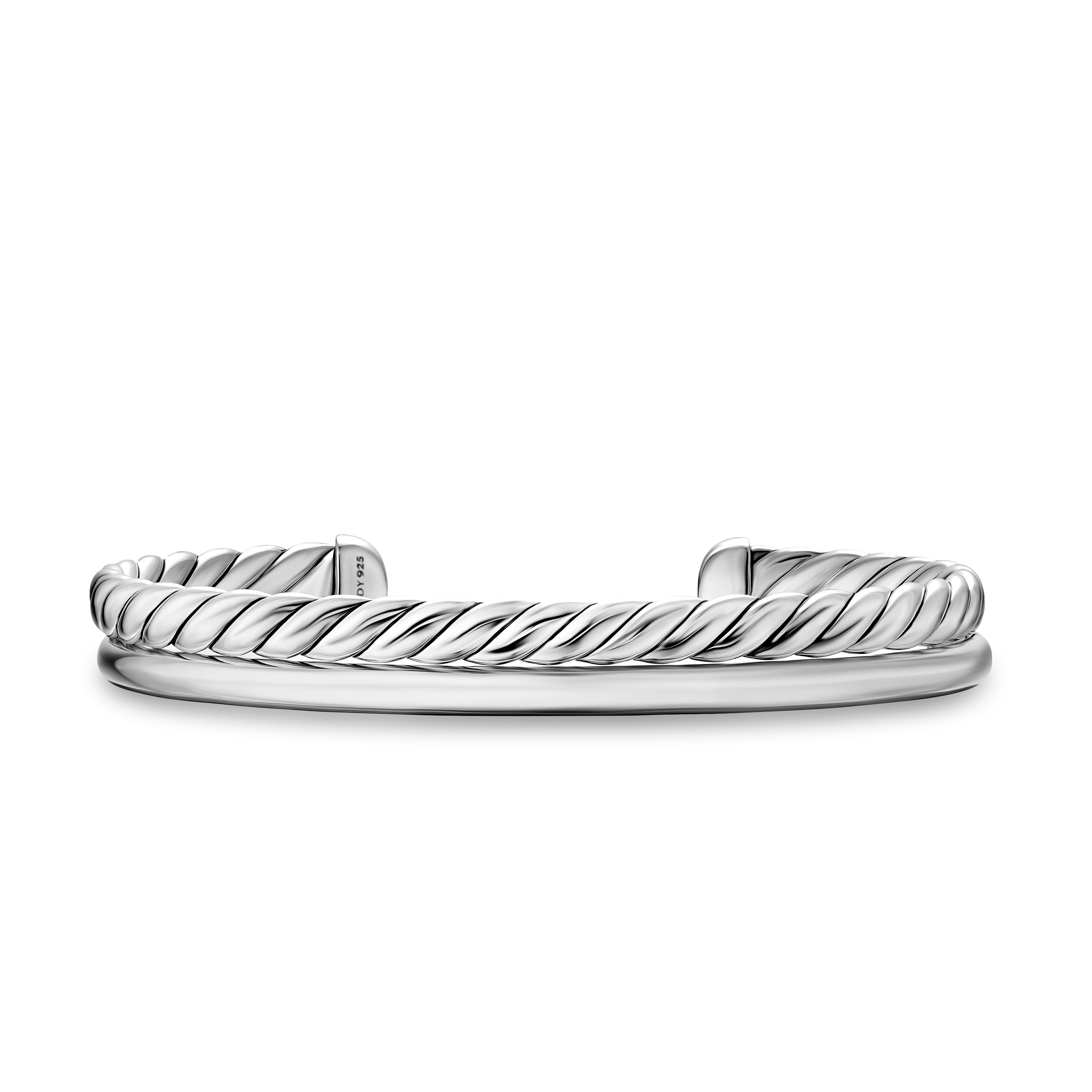 David Yurman Mercer® Two Row Cuff Bracelet In Sterling Silver, 8mm