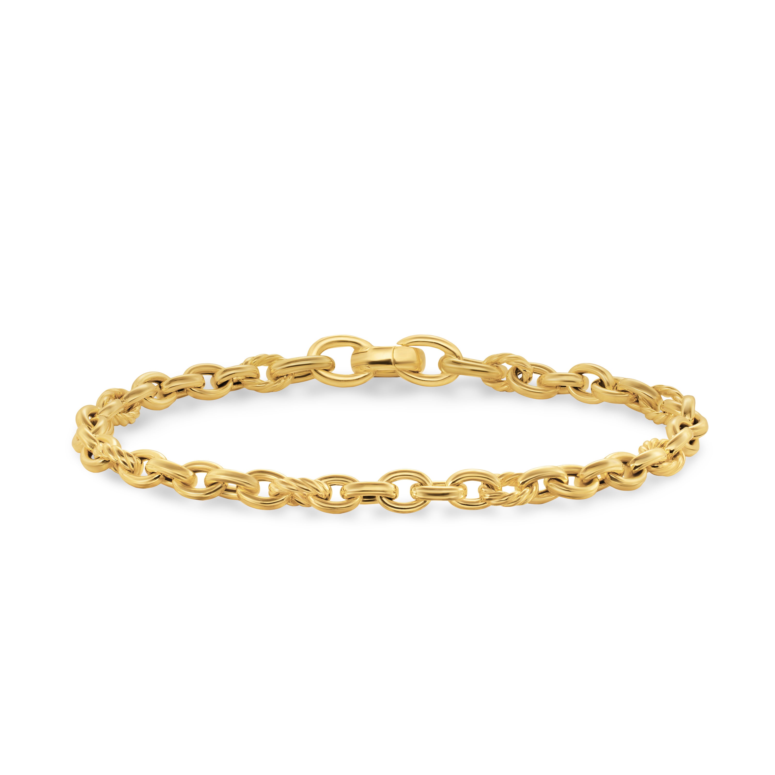 David Yurman Mercer® Petite Chain Bracelet In 18k Yellow Gold, 4.5mm