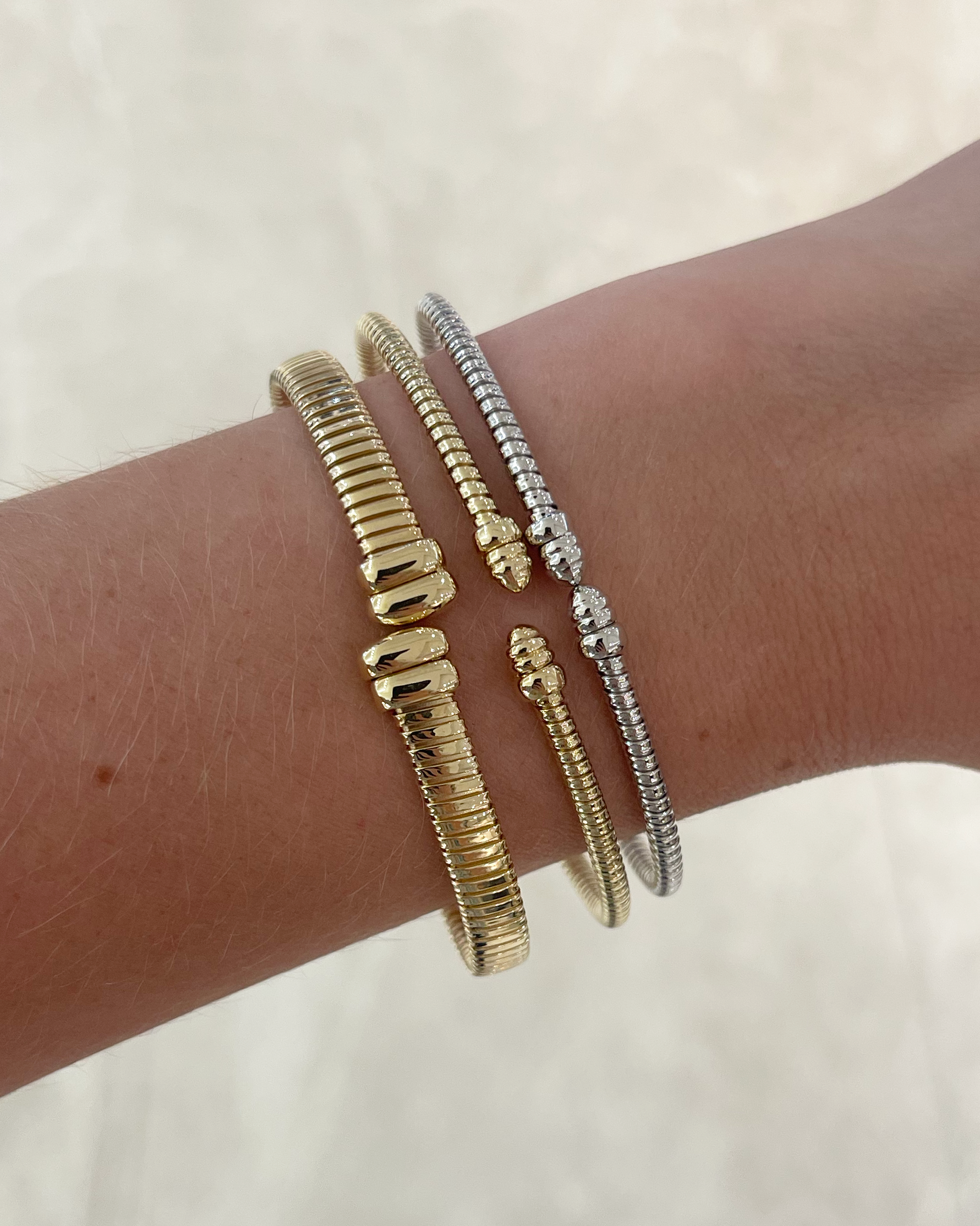 Brown &amp; Co. 14k Yellow Gold Flexible Fluted Bangle