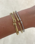 Brown & Co. 14k White Gold Flexible Fluted Bangle