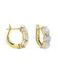 BROWN & CO. 18K YELLOW GOLD 1ct DIAMOND HOOP EARRINGS