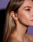 Emily P. Wheeler 18k Yellow Gold Ombre Sapphire Huggie Earrings