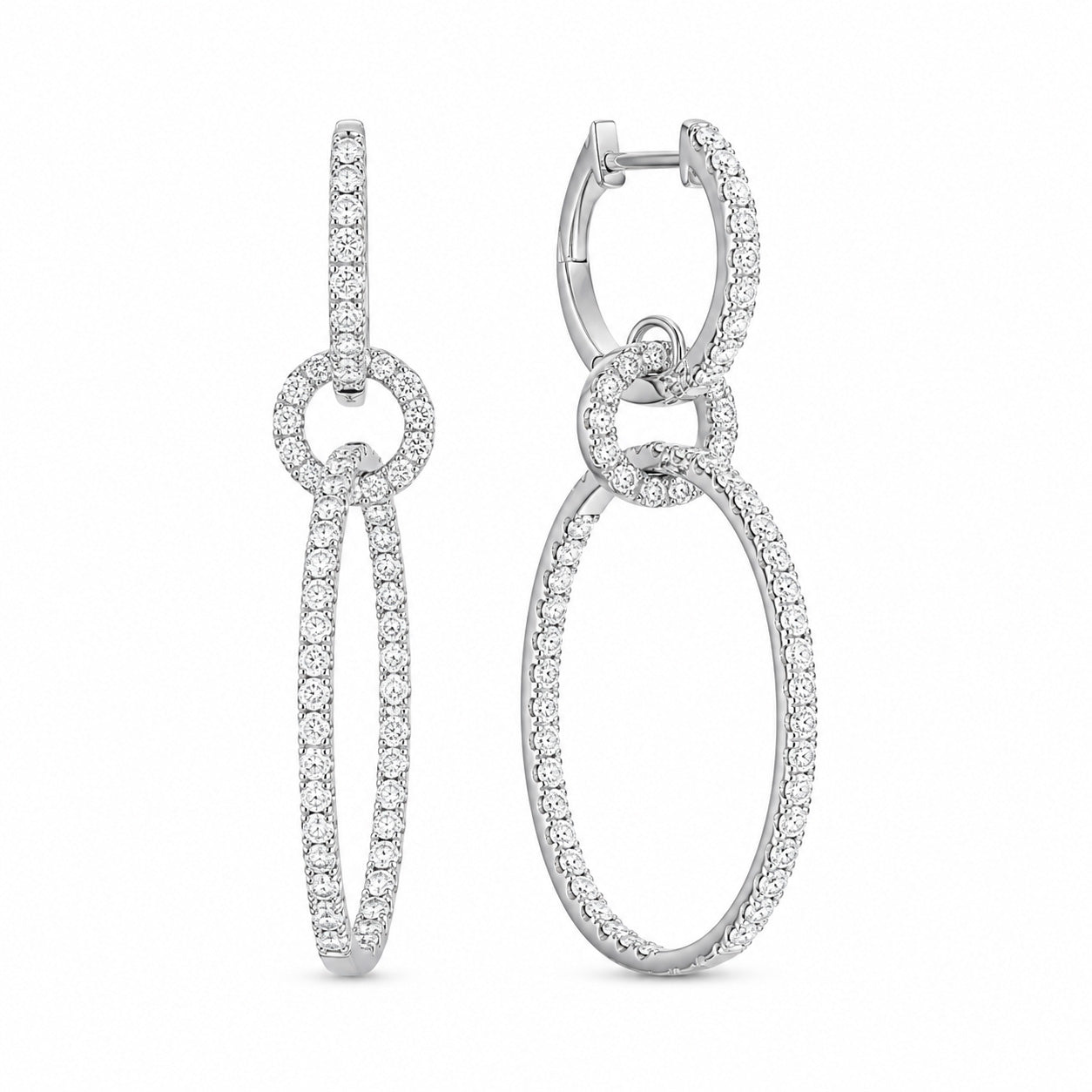 Brown &amp; Co. 18k White Gold Diamond Earrings