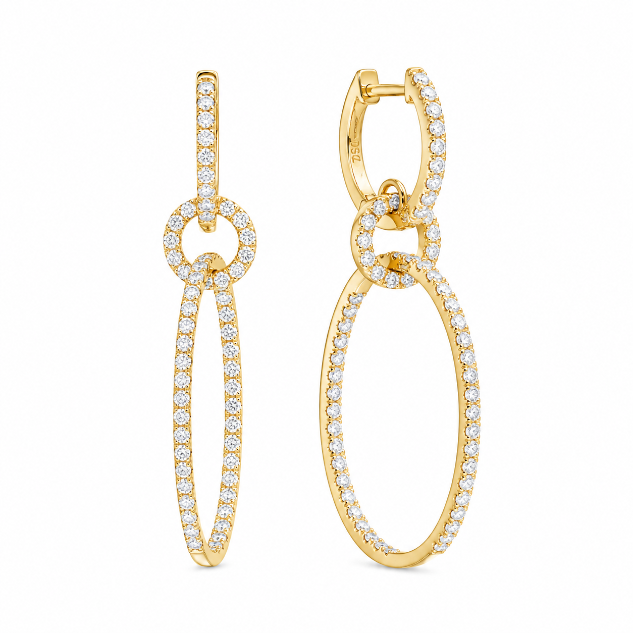 Brown &amp; Co. 18k Yellow Gold Diamond Earrings