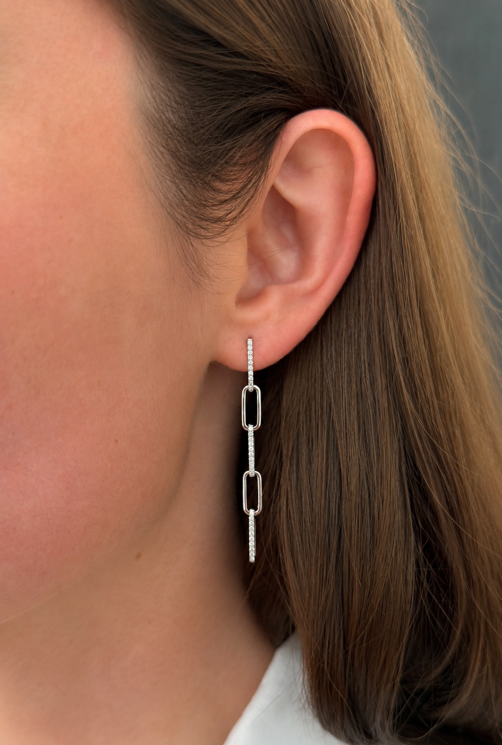 Brown &amp; Co. 18k Yellow Gold 0.45ctw Diamond Drop Link Earrings