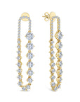 Brown & Co. 18k Yellow Gold Diamond Loop Chain Earrings