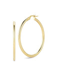 18k yellow gold hoop earrings by Roberto Coin.