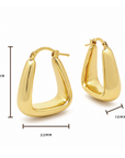 Brown & Co. 14k Yellow Gold Triangular Puffy Hoop Earrings