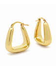Brown & Co. 14k Yellow Gold Triangular Puffy Hoop Earrings