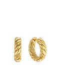 David Yurman Sculpted Cable Hoop Earrings In 18k Yellow Gold, 18.6mm