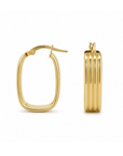 Brown & Co. 14k Yellow Gold Ribbed U-Shaped Hoop Earrings