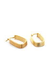 Brown & Co. 14k Yellow Gold Ribbed U-Shaped Hoop Earrings