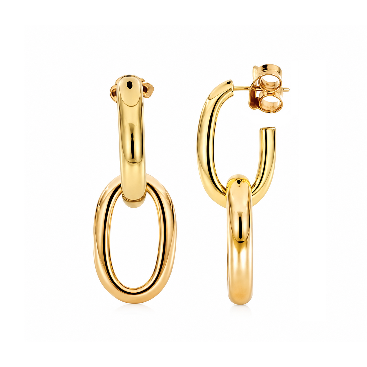 Brown &amp; Co. 14k Yellow Gold Puffy Drop Earrings