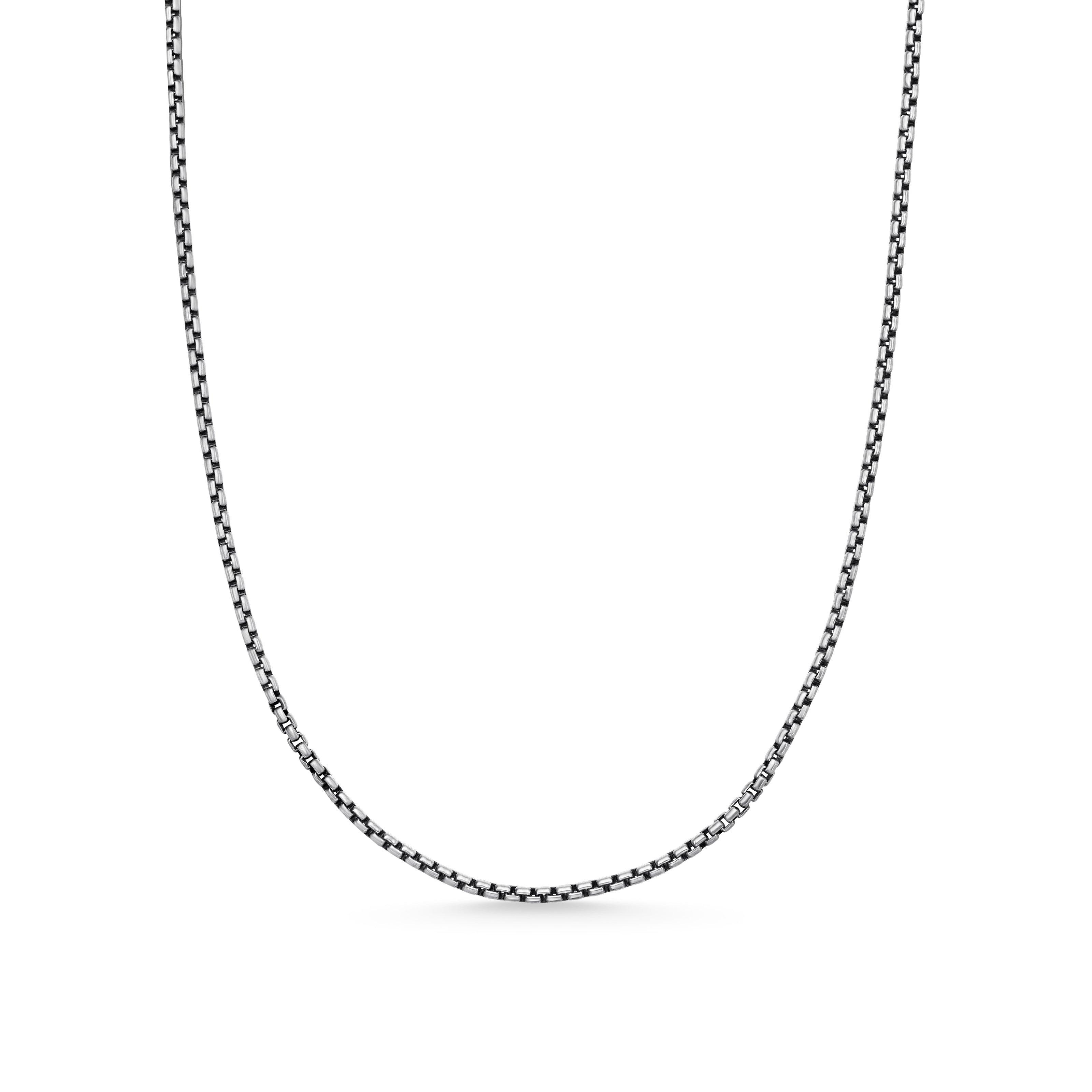 Box Chain Necklace In Sterling Silver, 1.7mm