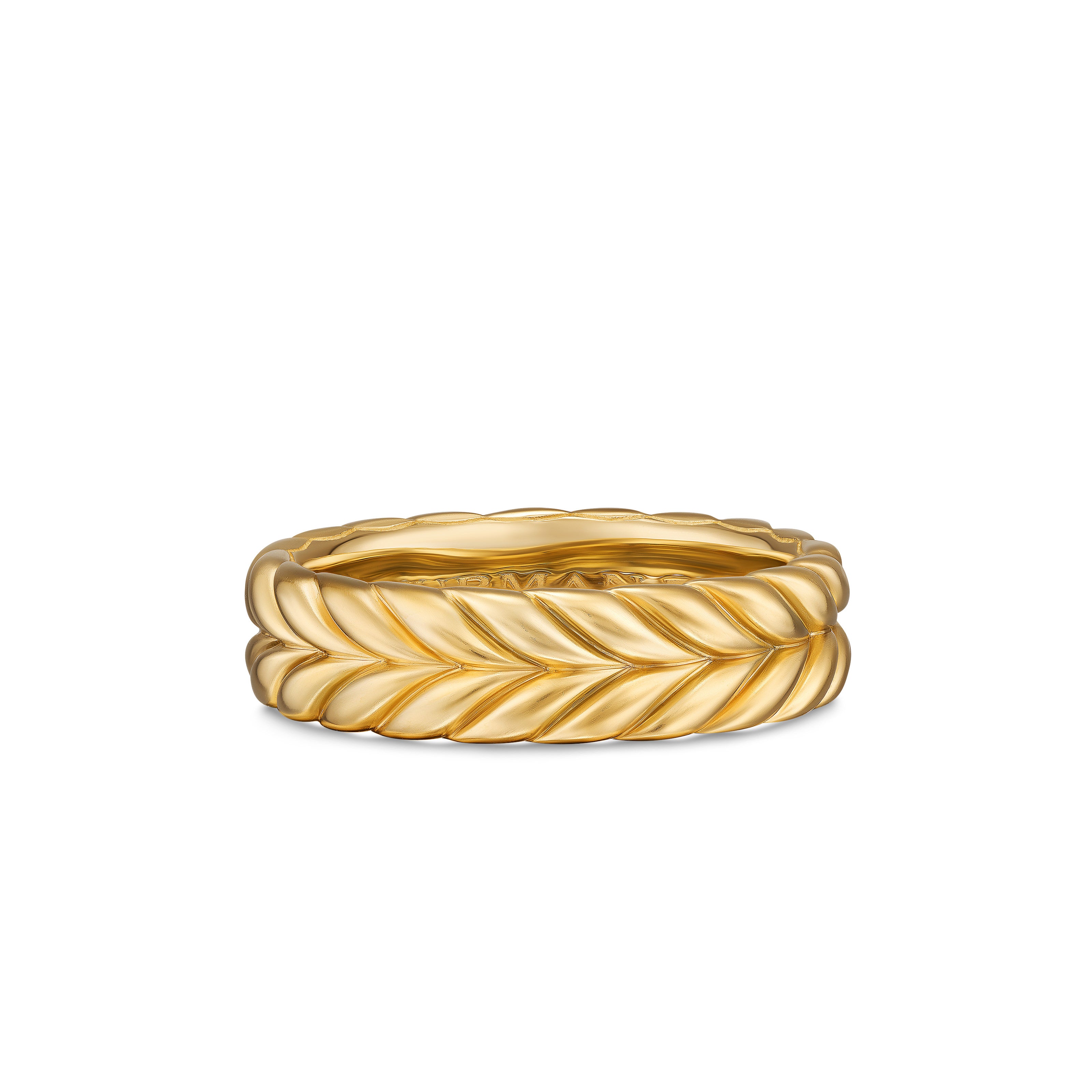 David Yurman Chevron Band Ring In 18k Yellow Gold, 6.2mm