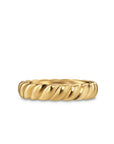David Yurman Sculpted Cable Band Ring In 18k Yellow Gold, 5mm