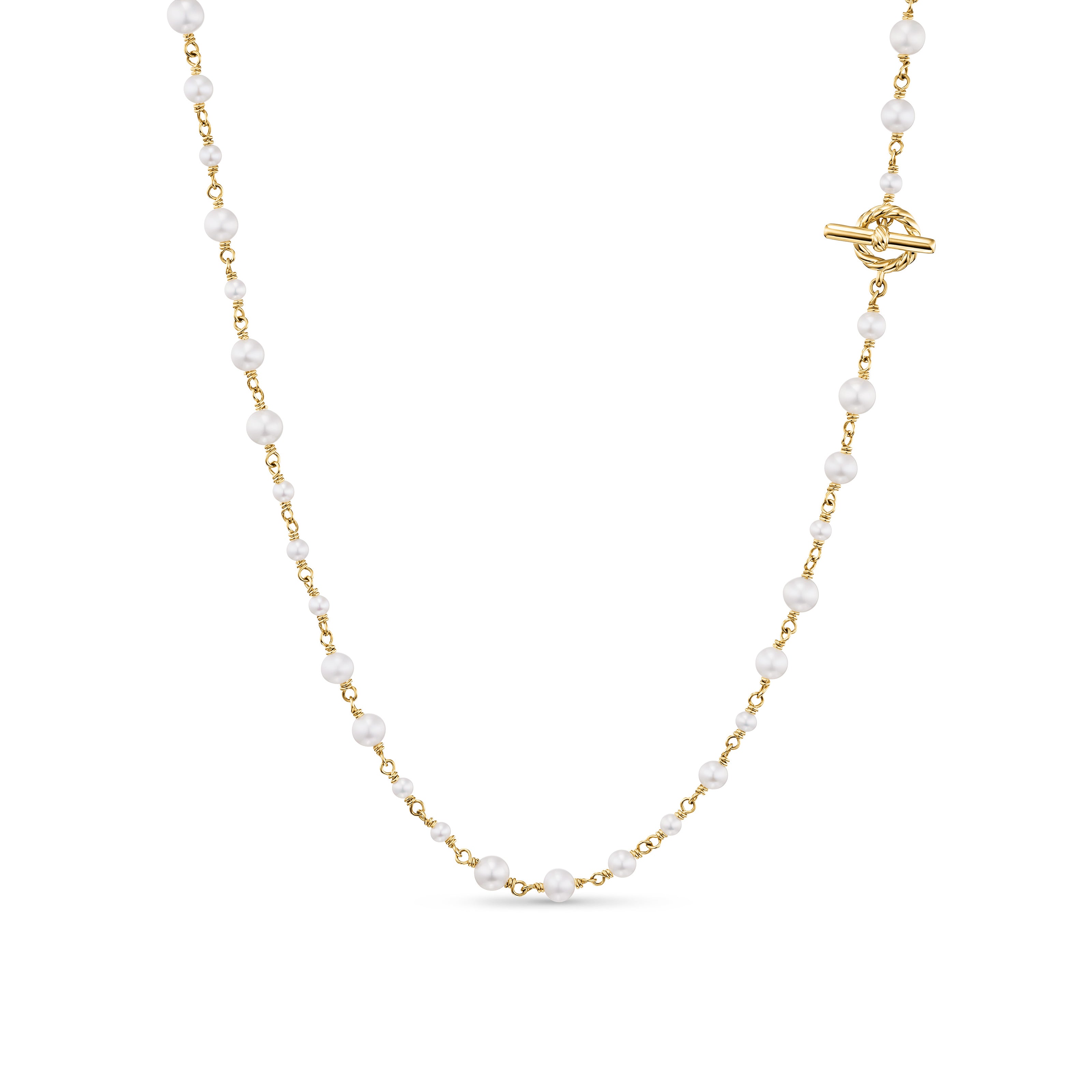 David Yurman Pearl Classics Toggle Chain Necklace In 18k Yellow Gold, 4.5mm