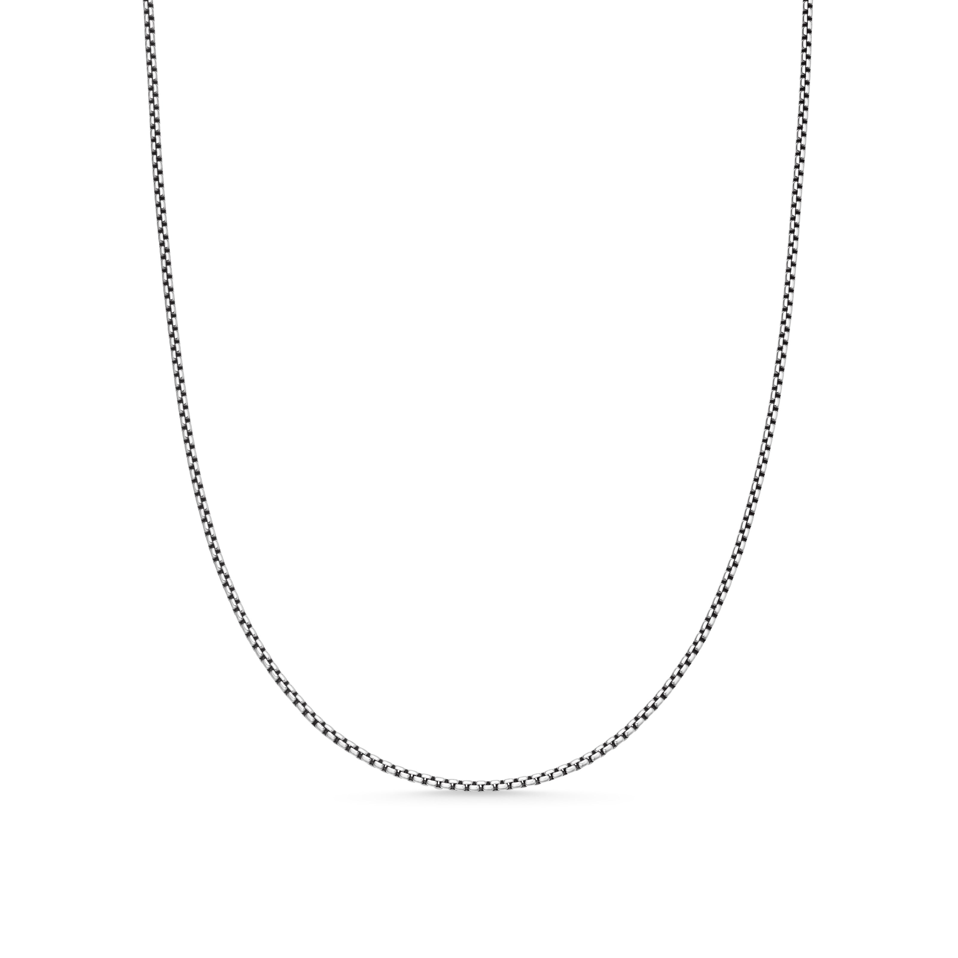 David Yurman Box Chain Necklace In Sterling Silver With 14k Yellow Gold Accent, 1.7mm