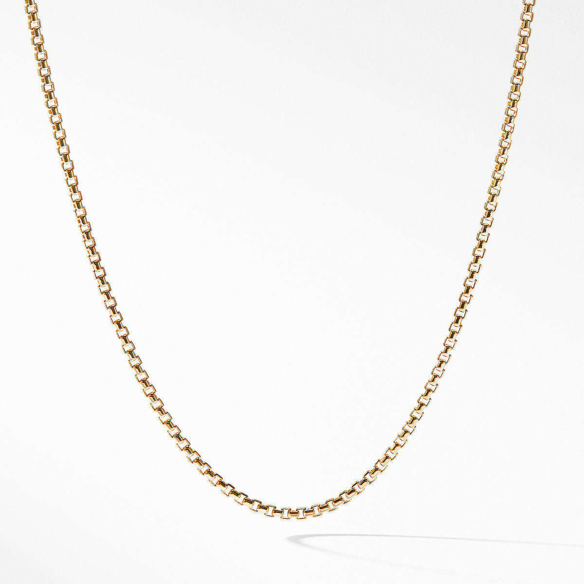 Box Chain Necklace In 18k Yellow Gold, 1.7mm