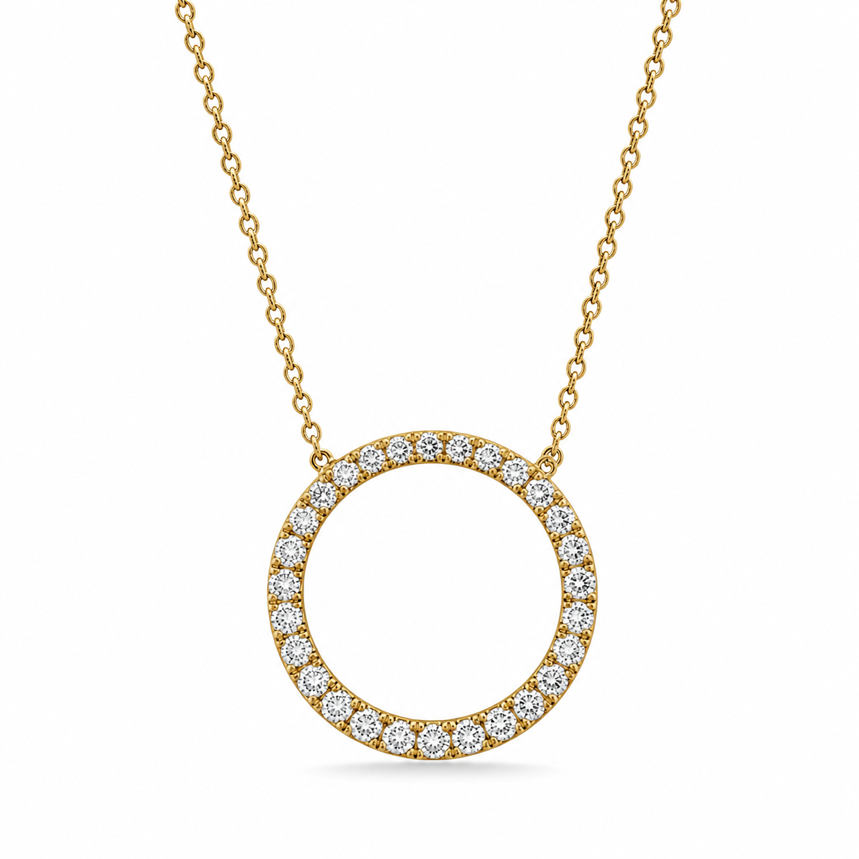 Memoire 18K Yellow Gold SHAPES Diamond Necklace