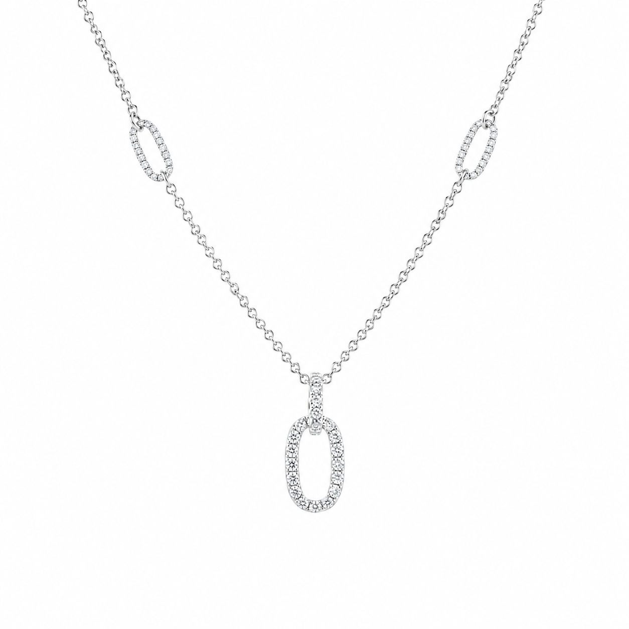 18k White Gold 1.25ctw Diamond Necklace
