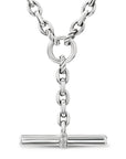 David Yurman Mercer® Petite Toggle Chain Necklace In Sterling Silver With Diamonds, 4.5mm