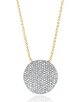 Phillips House 14k Yellow Gold Affair Pave Diamond Disc Necklace
