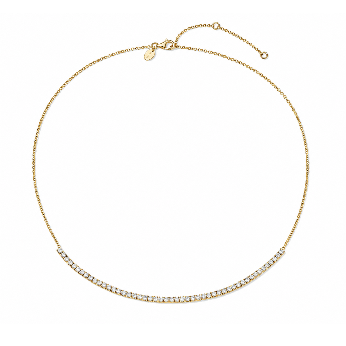 Memoire 18k Yellow Gold And Diamond Link Necklace