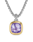David Yurman Albion® Pendant In Sterling Silver With 18k Yellow Gold And Amethyst, 11mm